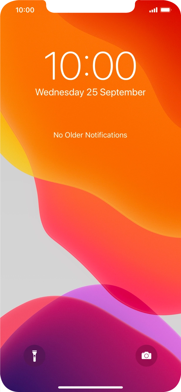 Slide your finger upwards starting from the bottom of the screen.