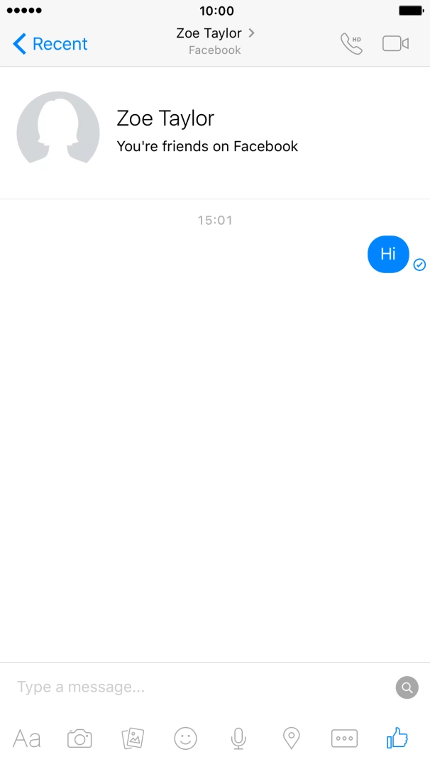 Press the Home key to return to the home screen.