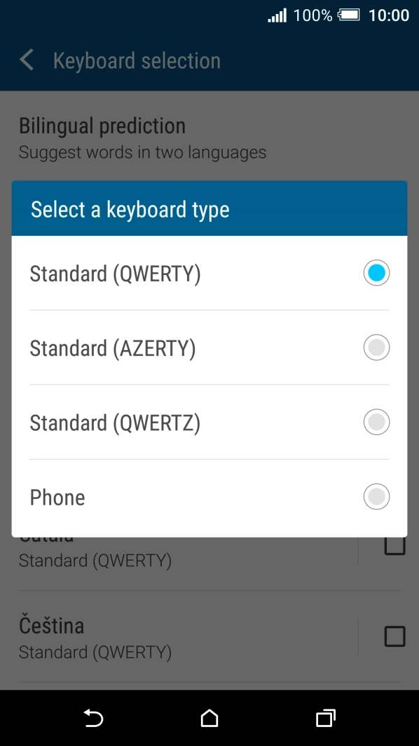 Press Standard (QWERTY).