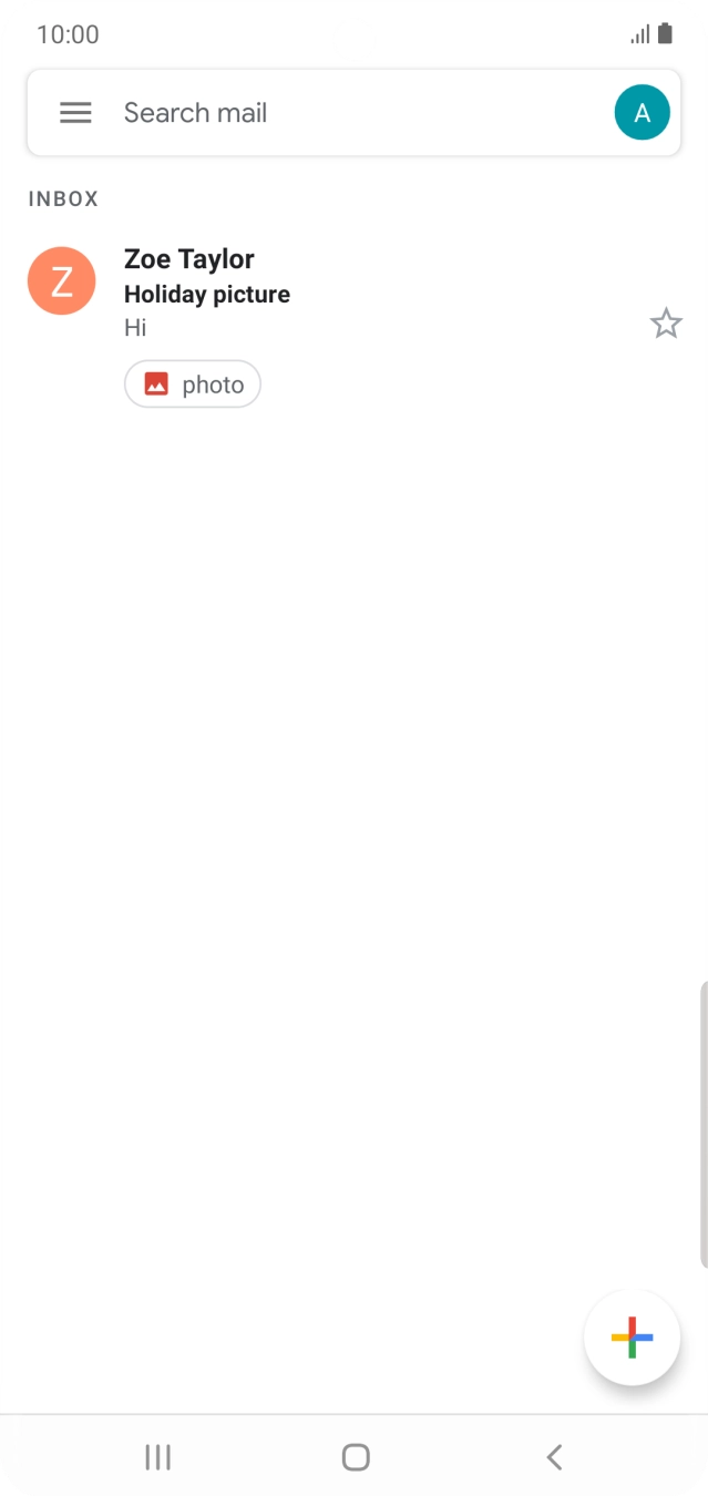 Press the new email icon.