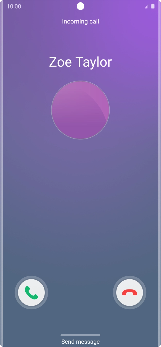 Press and drag the accept call icon right.