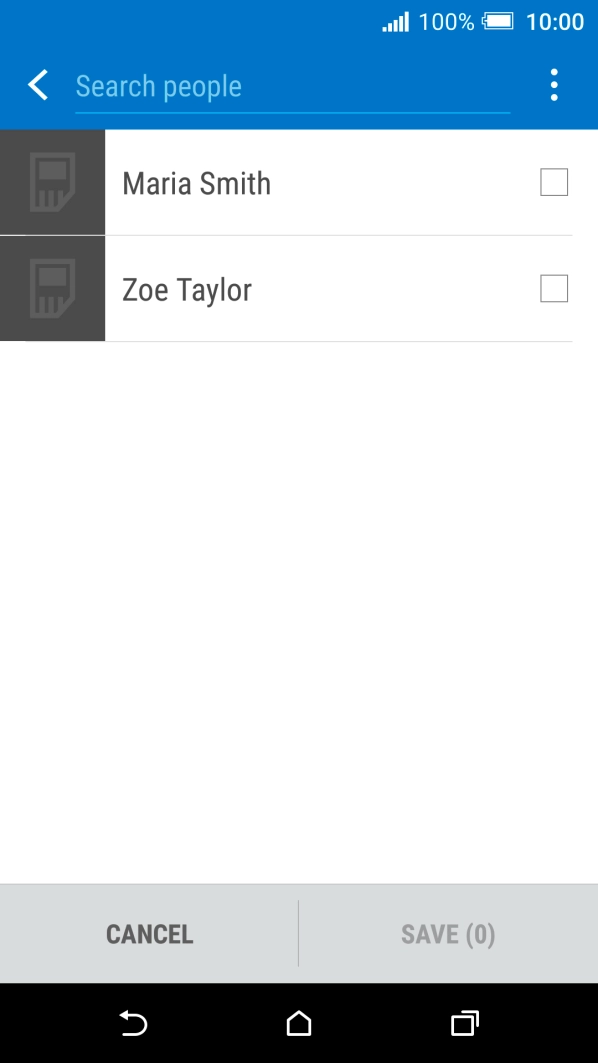 Press the menu icon.