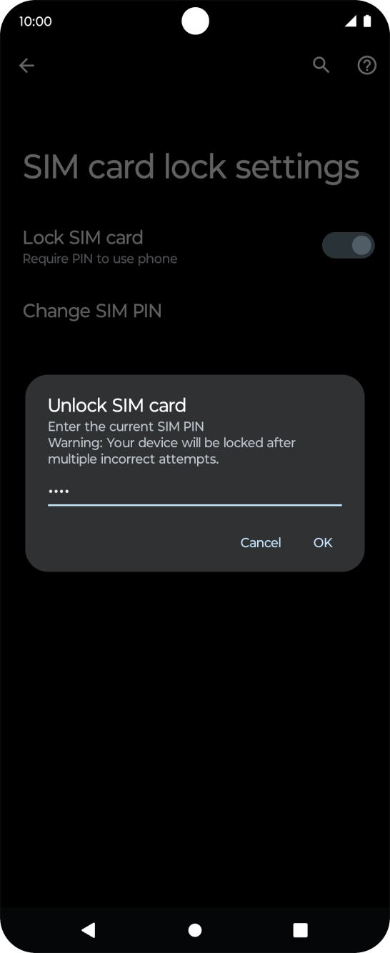 Key in your PIN and press OK.