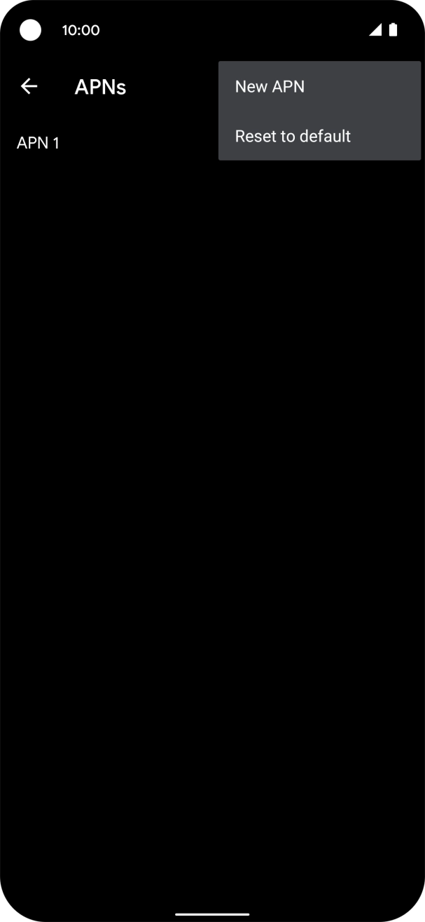 Press New APN. Press New APN.