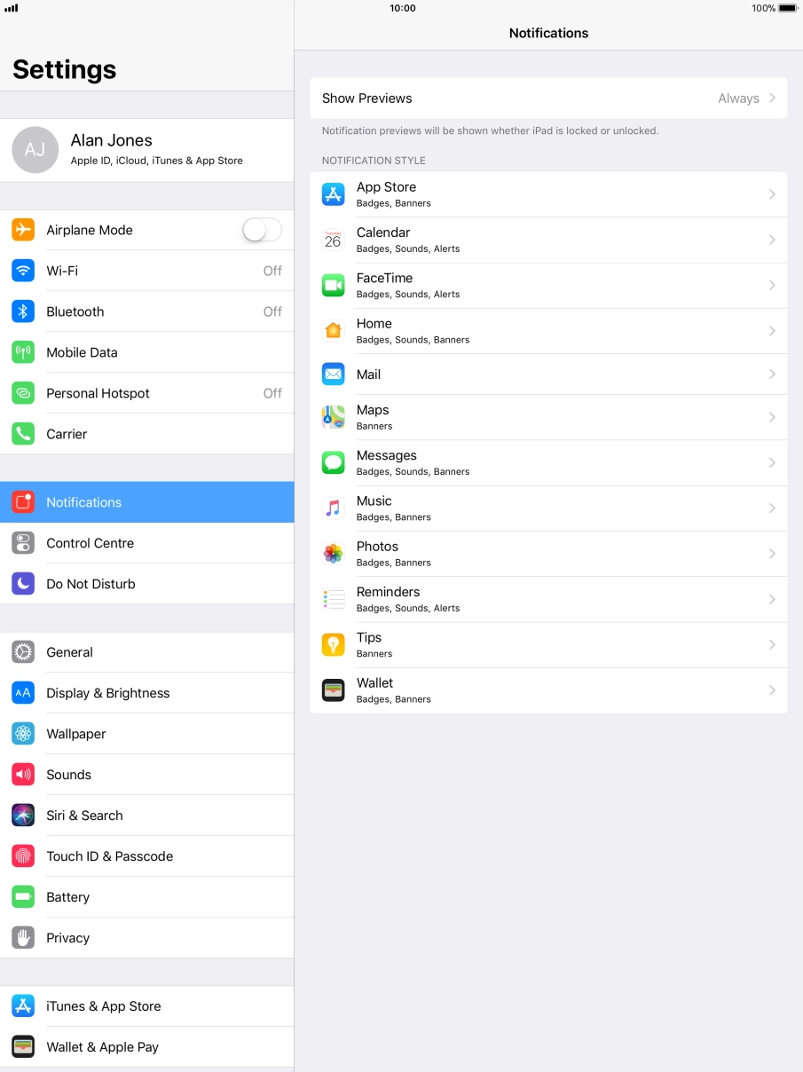 Press Show Previews.