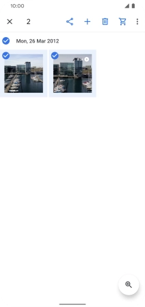 Press the share icon.