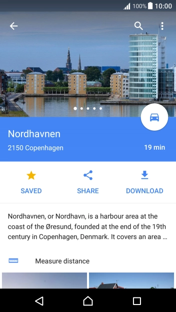 Press the travel information icon.
