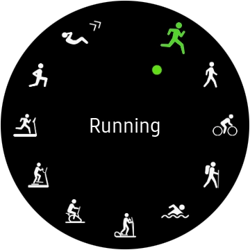 Press the required activity. Press the required activity.