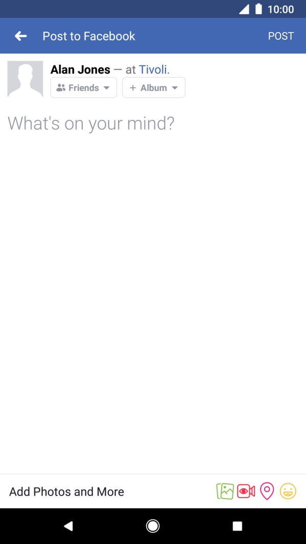 Press the text input field.