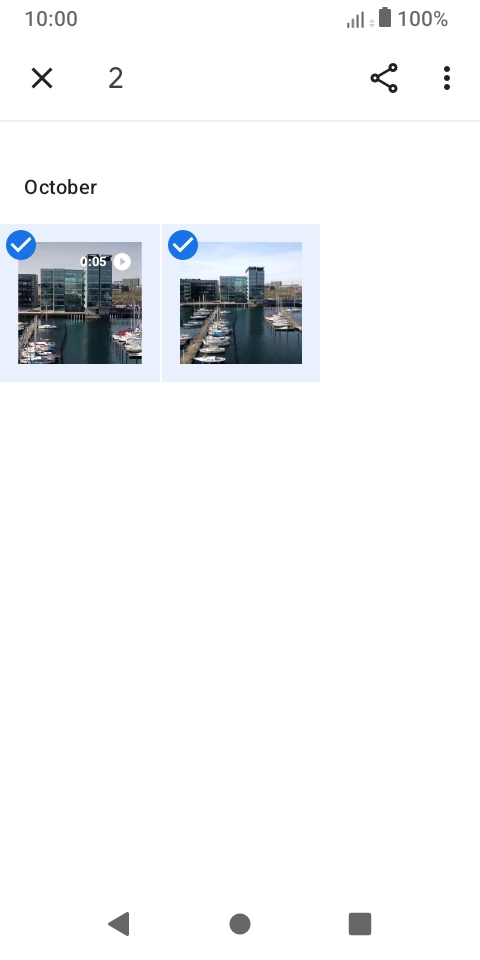 Press the share icon.