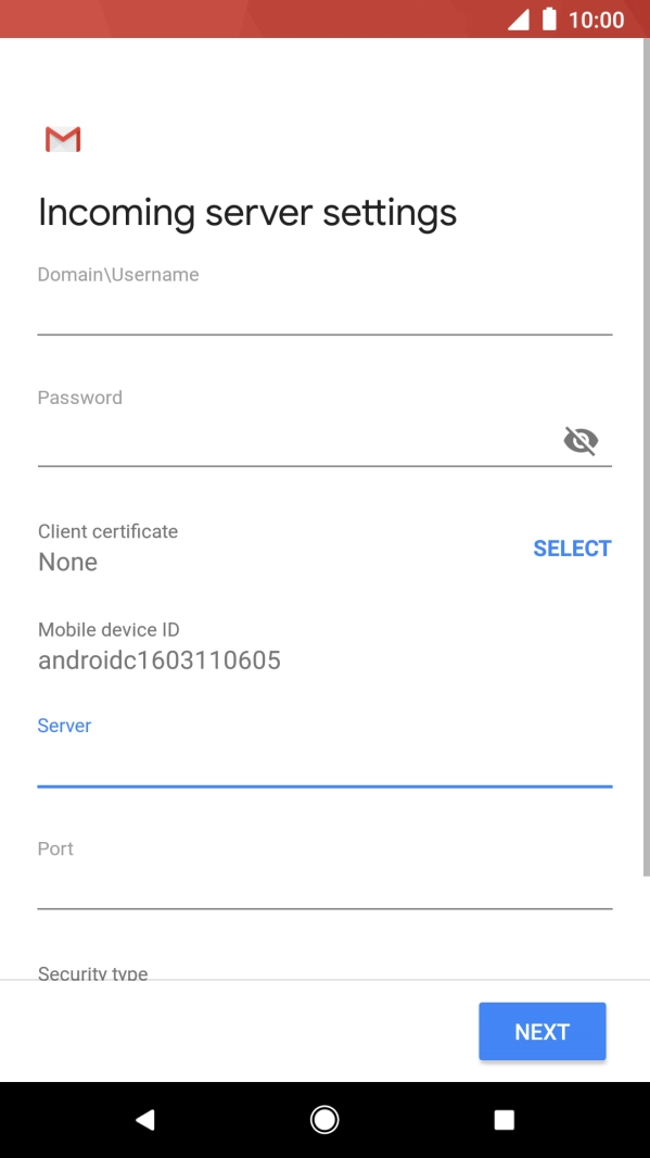 Press the field below 