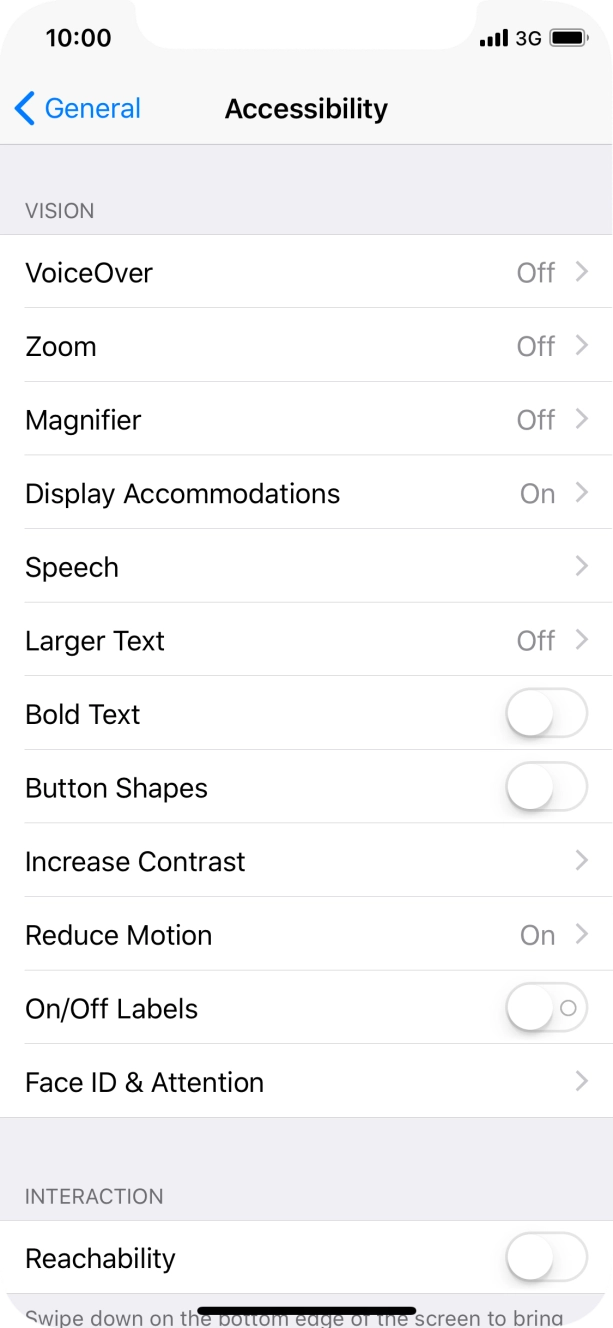 Press Display Accommodations.