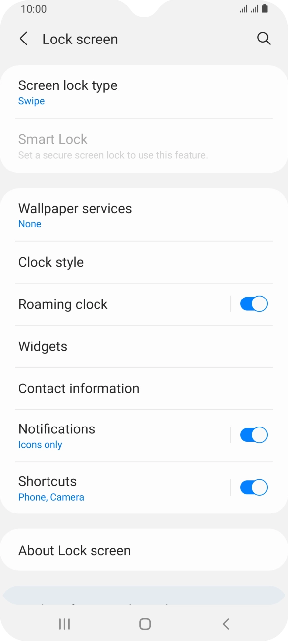 Press Screen lock type.