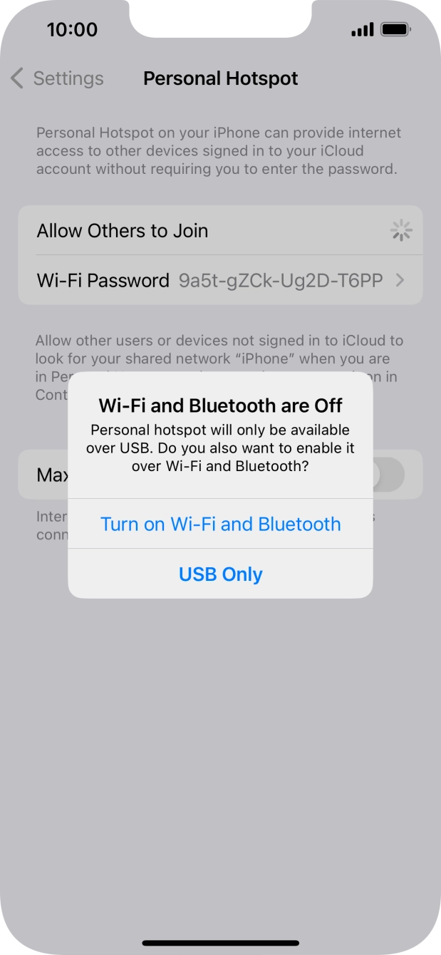 If Wi-Fi is turned off, press Turn on Wi-Fi and Bluetooth.