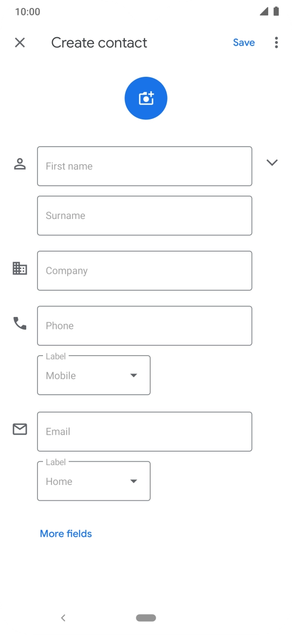 Press First name and key in the required first name.