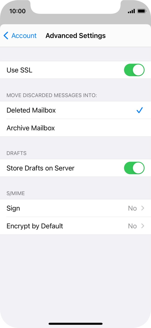 Press the indicator next to 