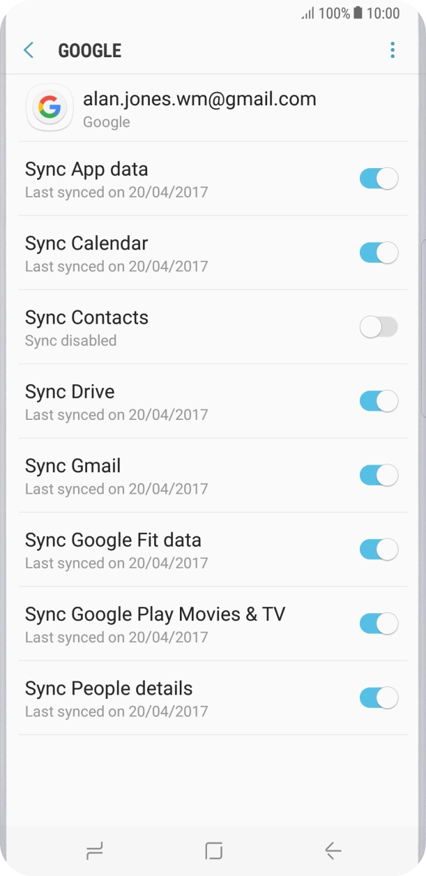 Press the indicator next to 
