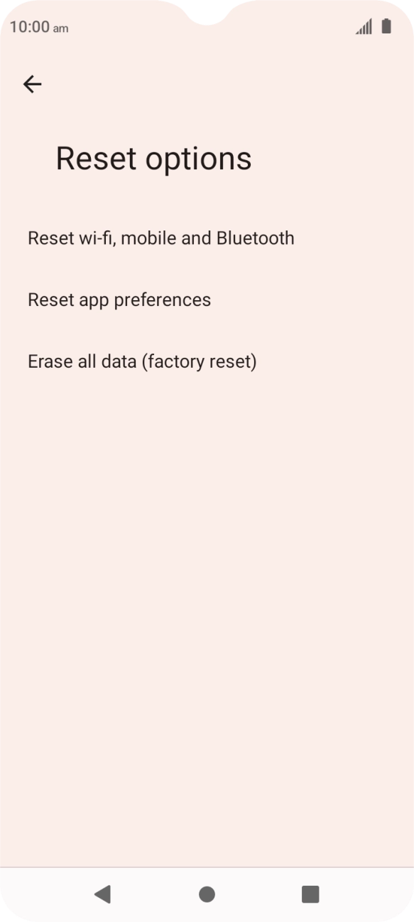 Press Reset wi-fi, mobile and Bluetooth.