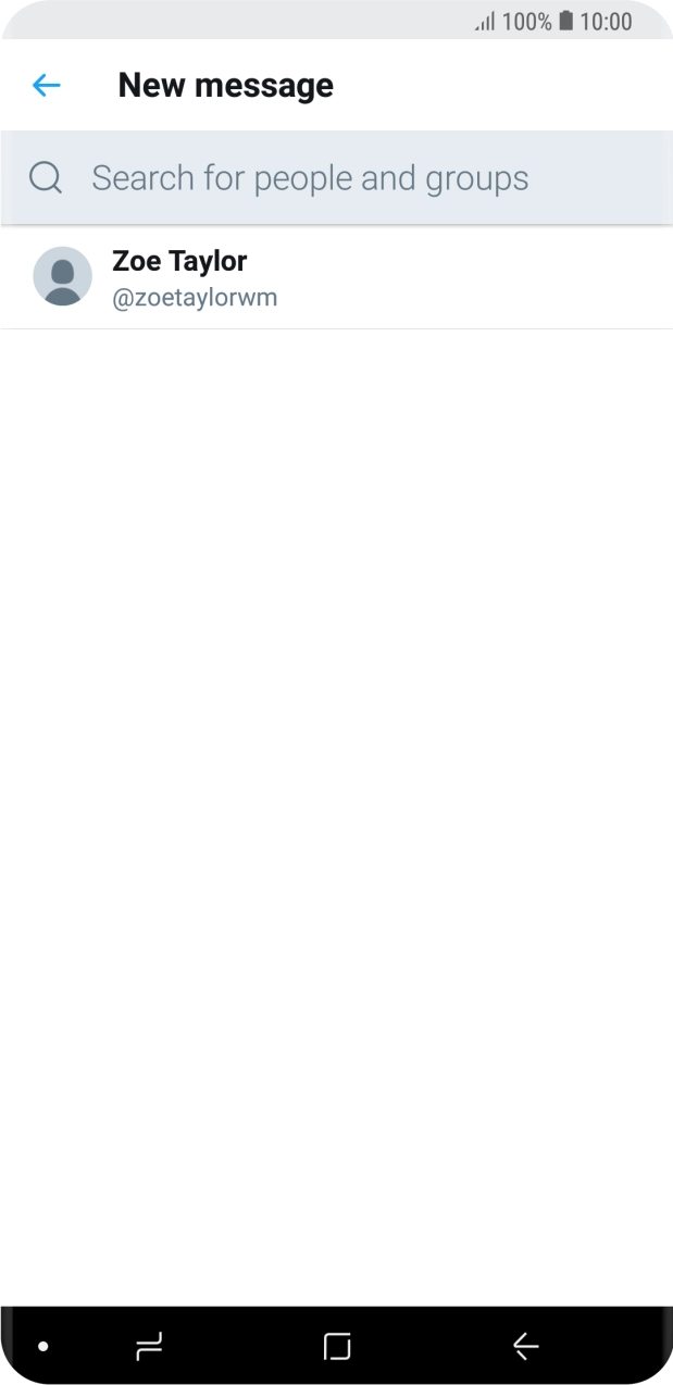 Press the search field.