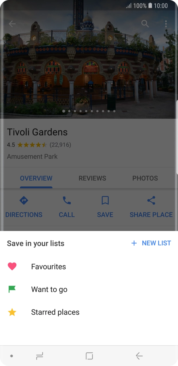 Press the required setting.