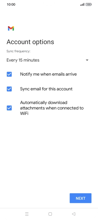 If this screen is displayed, your email account has been recognised and set up automatically. Follow the instructions on the screen to key in more information and finish setting up your phone. If this screen is displayed, your email account has been recognised and set up automatically. Follow the instructions on the screen to key in more information and finish setting up your phone.