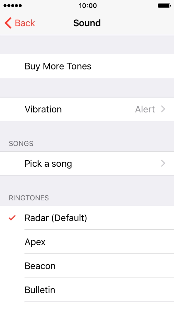 Press the required alarm tones to hear them.