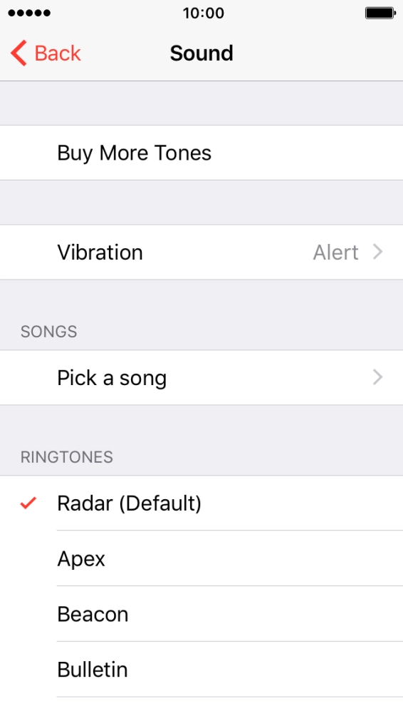 Press the required alarm tones to hear them.