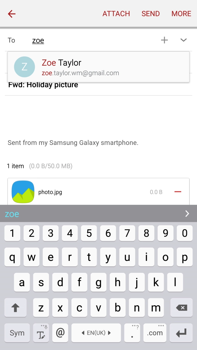Press the required contact.