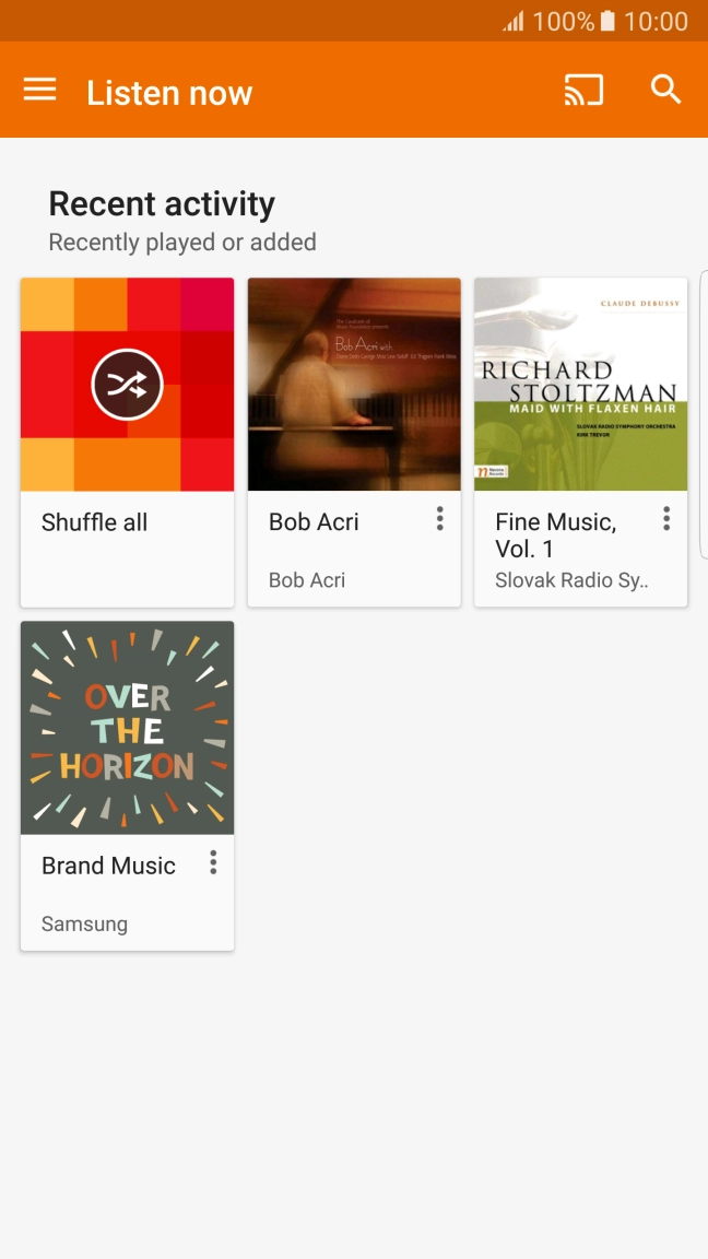 Slide your finger right starting from the left side of the screen.