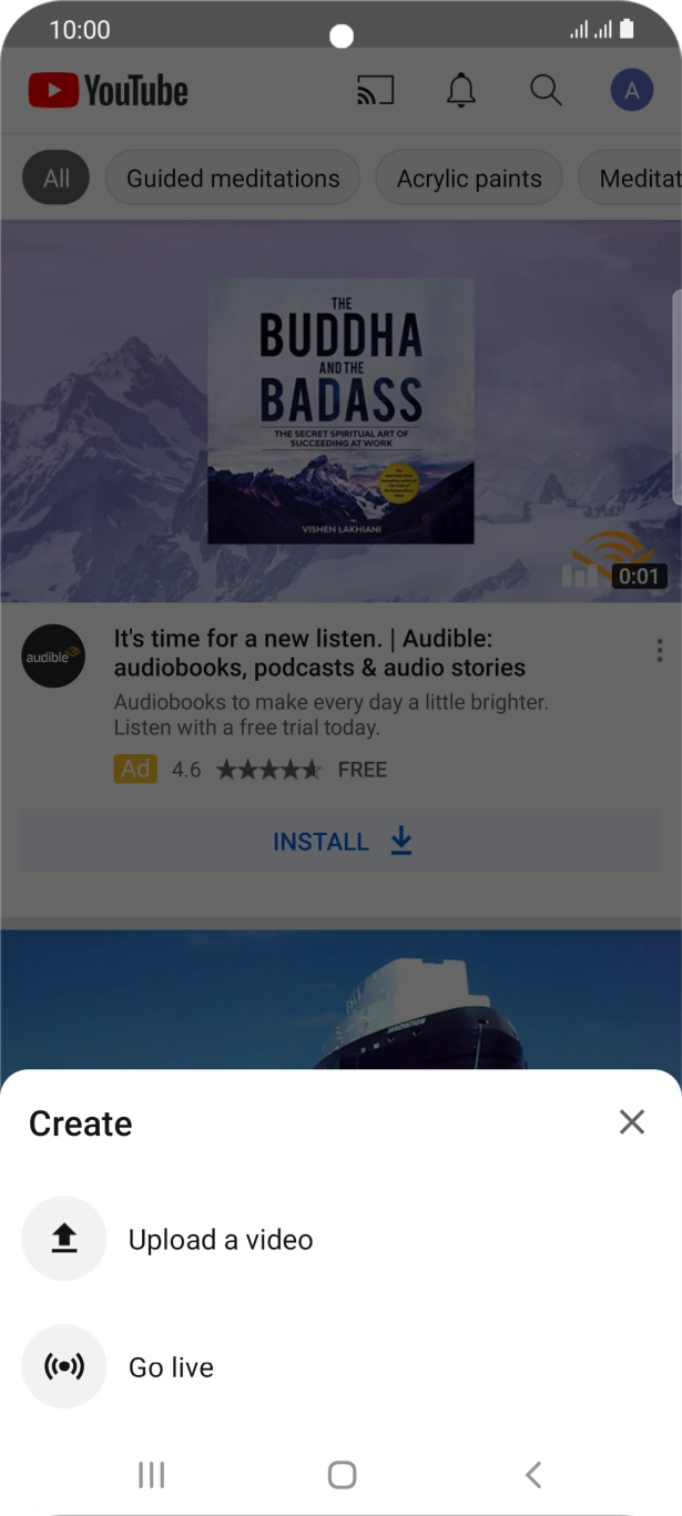 Press Upload a video.