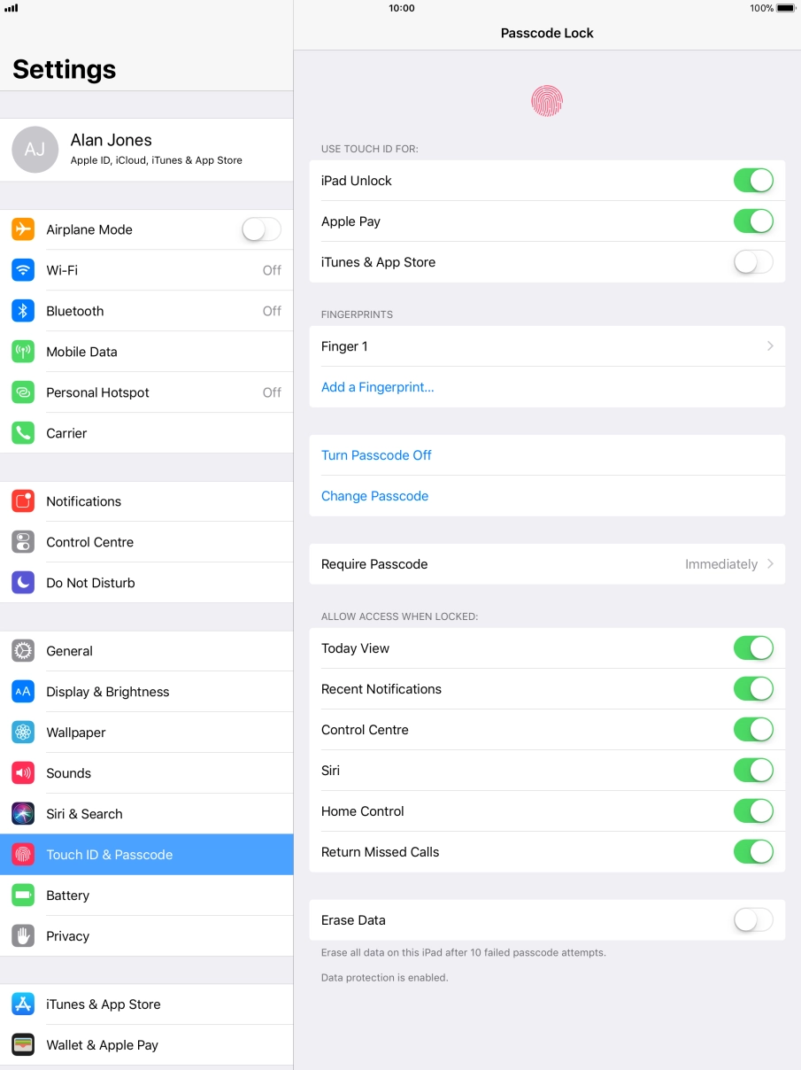 Press the indicator next to Press the indicator next to