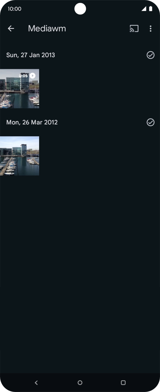 Press and hold any picture or video clip.