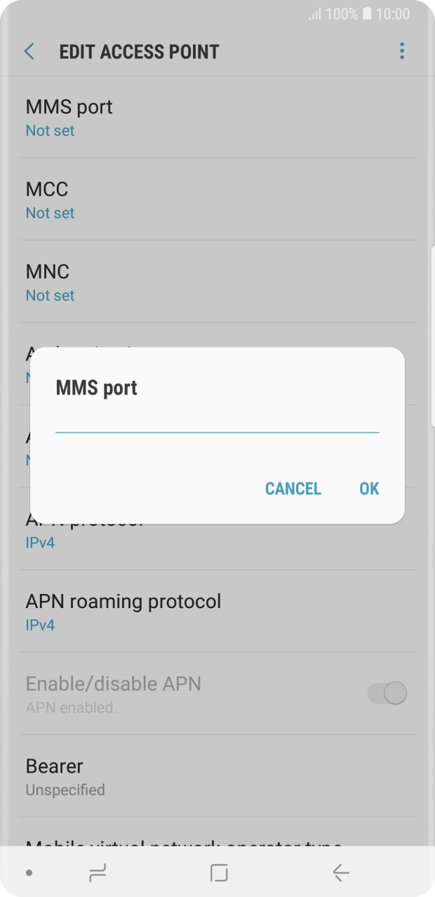 Key in 80 and press OK.