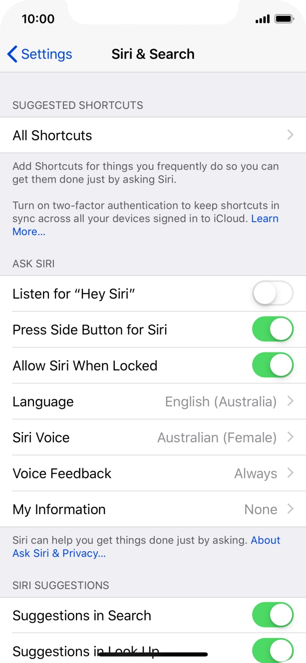Press the indicator next to 