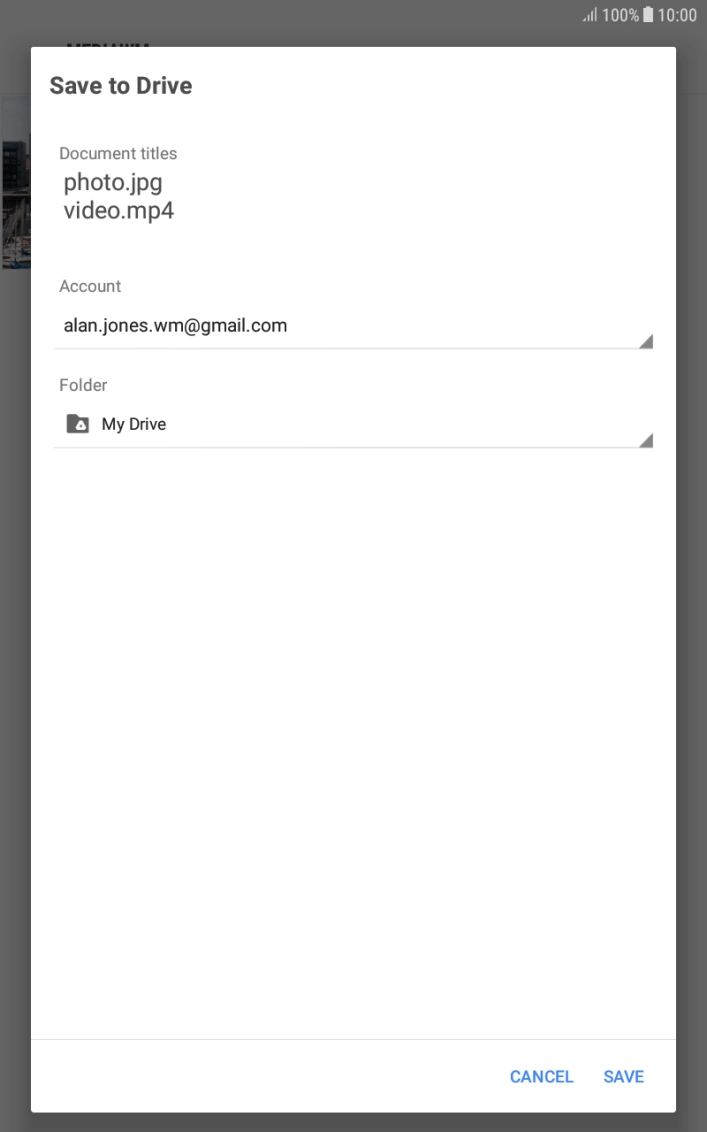 Press the field below 