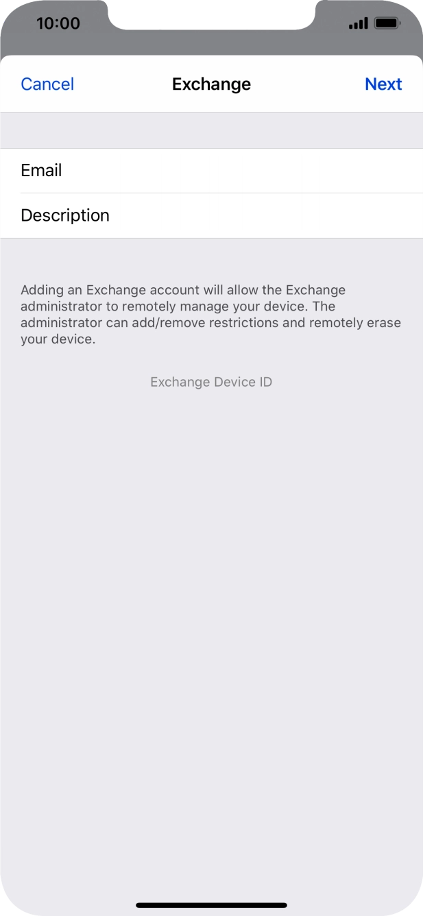 Press Description and key in the required name. Press Description and key in the required name.