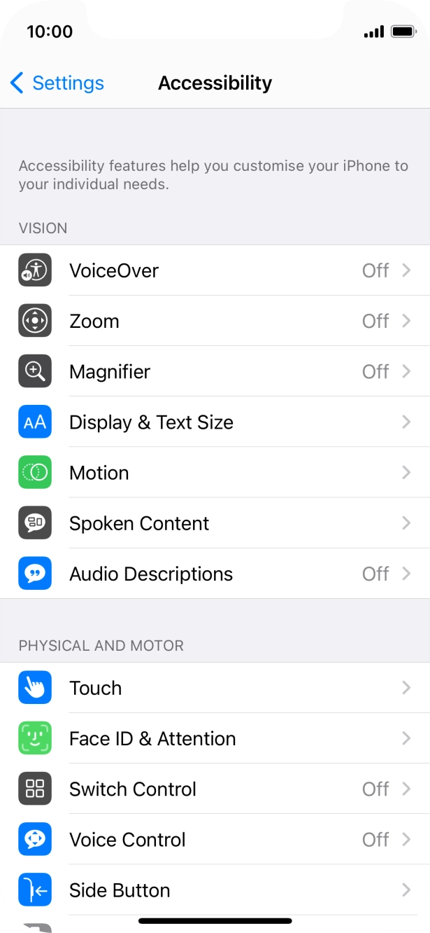 Press Display & Text Size.