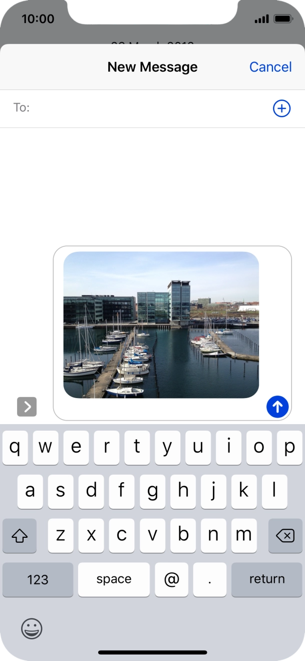Press To: and key in the first letters of the recipient's name.