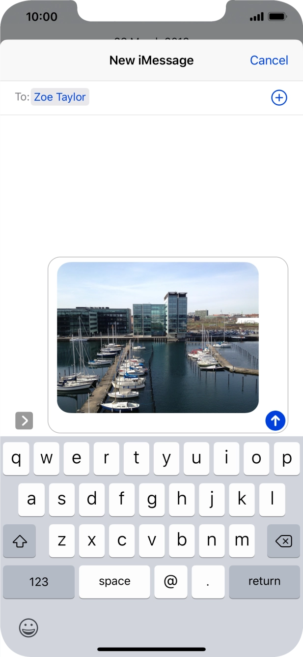 Press the text input field.