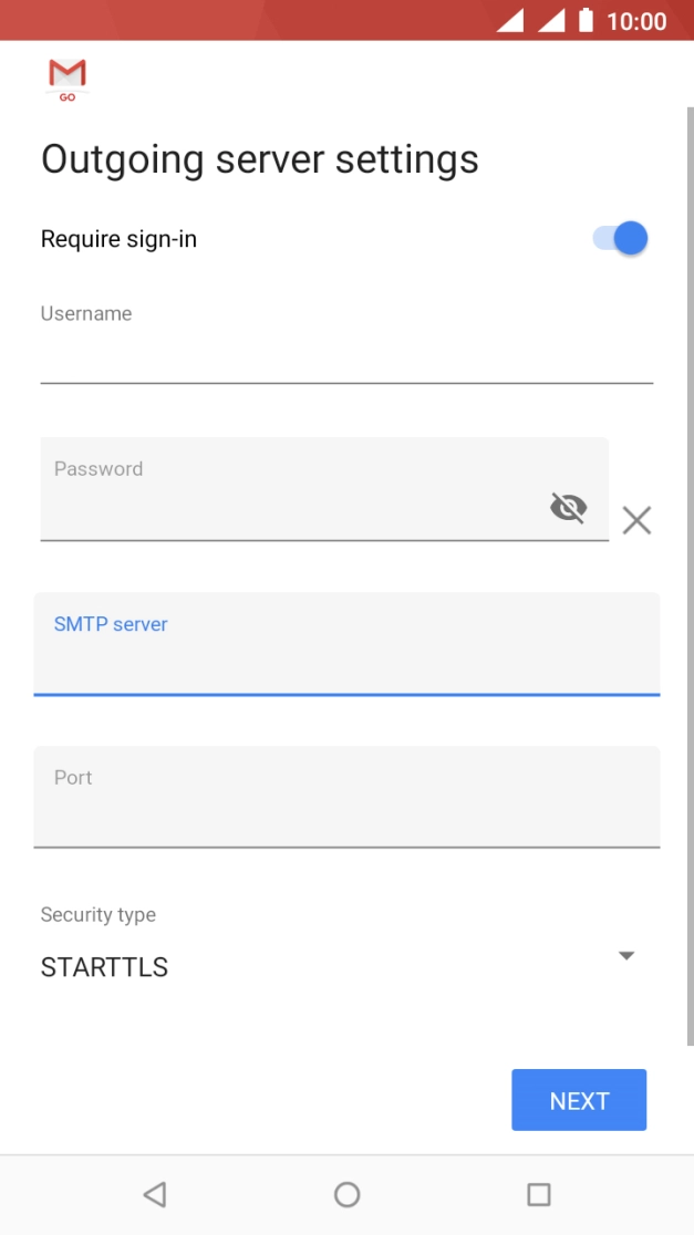 Press the field below 