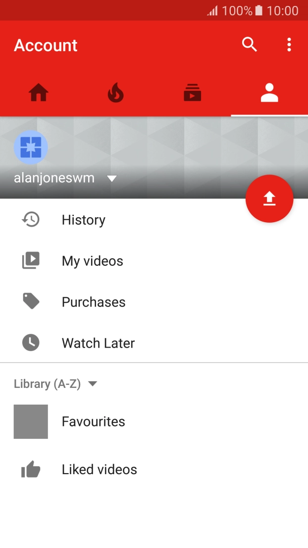 Press the upload icon.