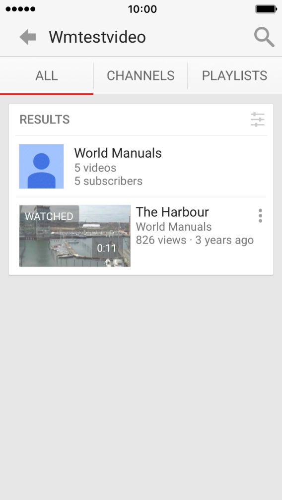 Press the required video clip.