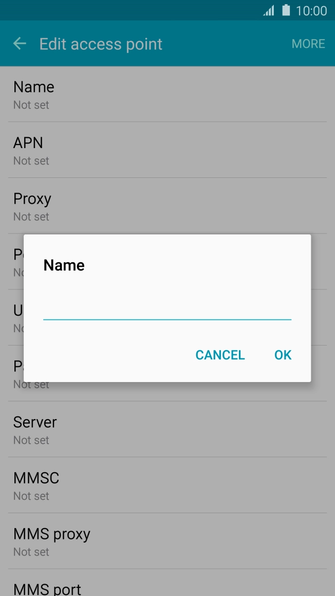 Key in Telstra Internet and press OK. Key in Telstra Internet and press OK.