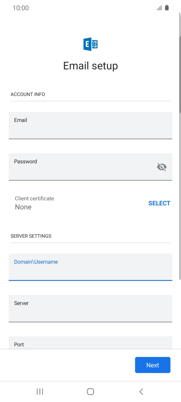 Press the field below 