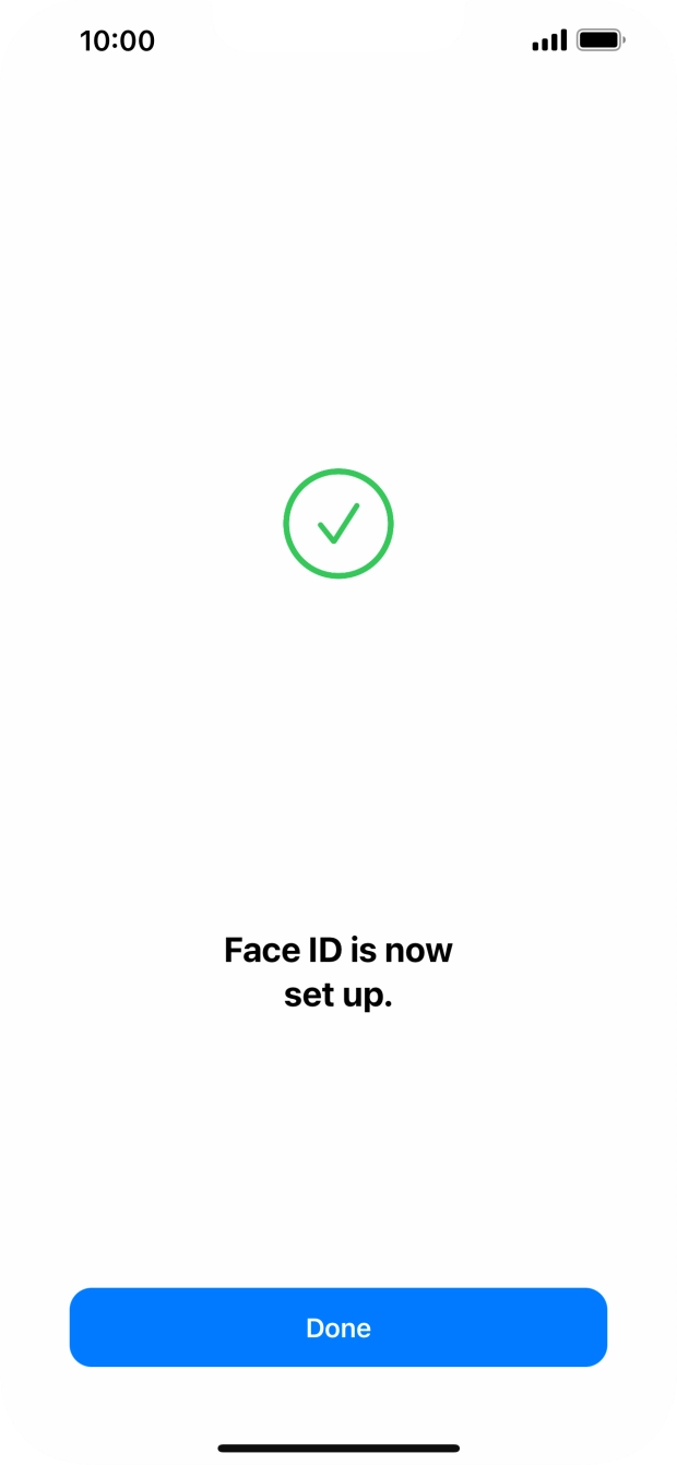 Press Done. If you haven't previously selected a phone lock code, key in a code of your own choice twice.