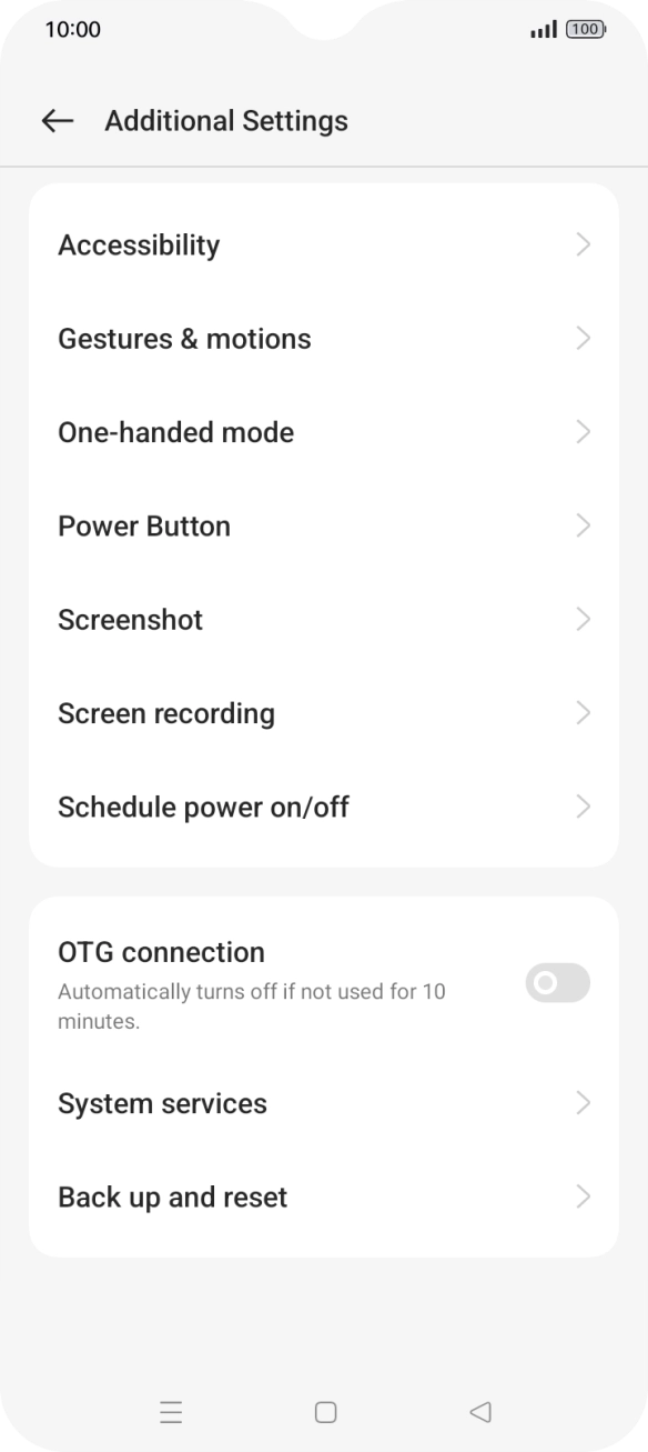 Press Back up and reset. Press Back up and reset.