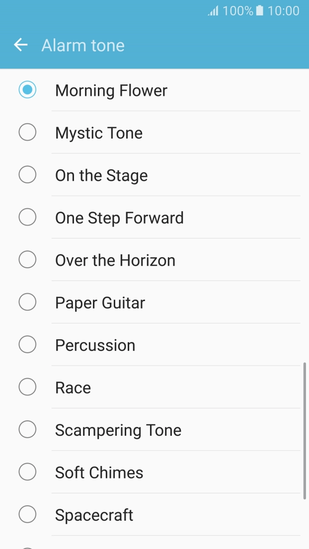 Press the required tone.