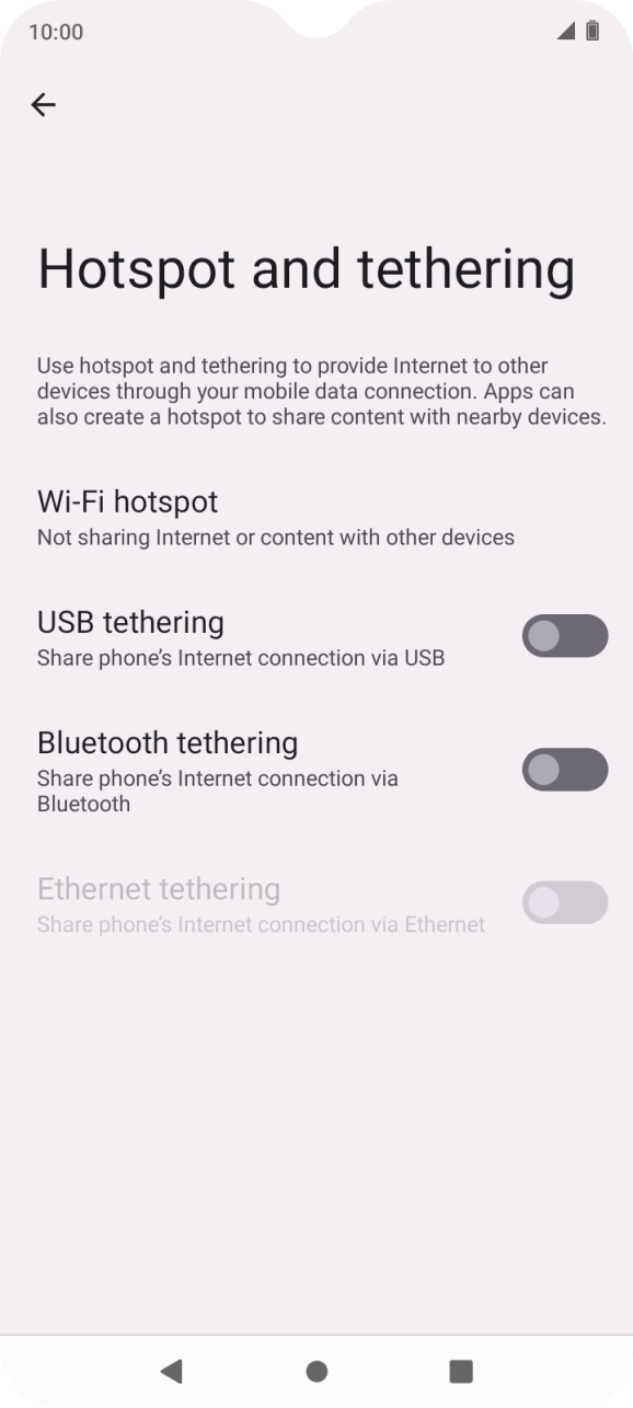 Press Wi-Fi hotspot.