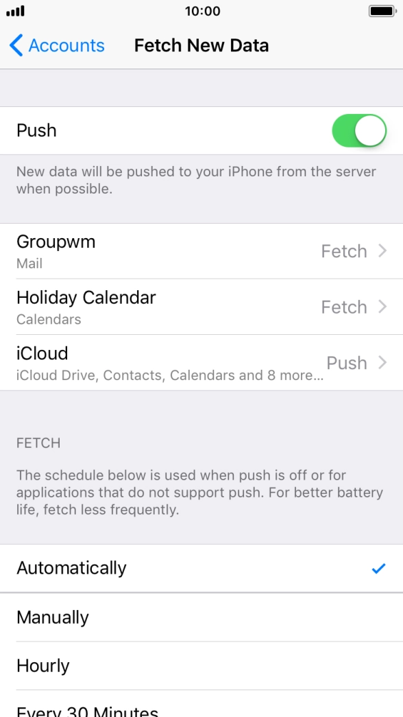 Press the indicator next to 