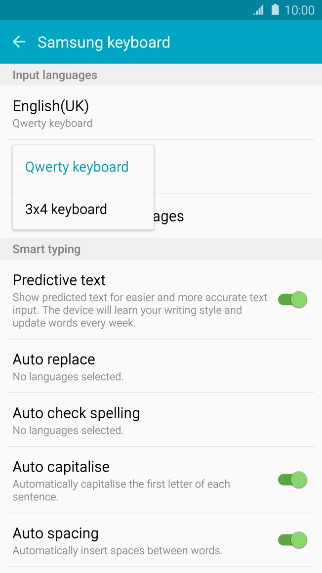 Press Qwerty keyboard.